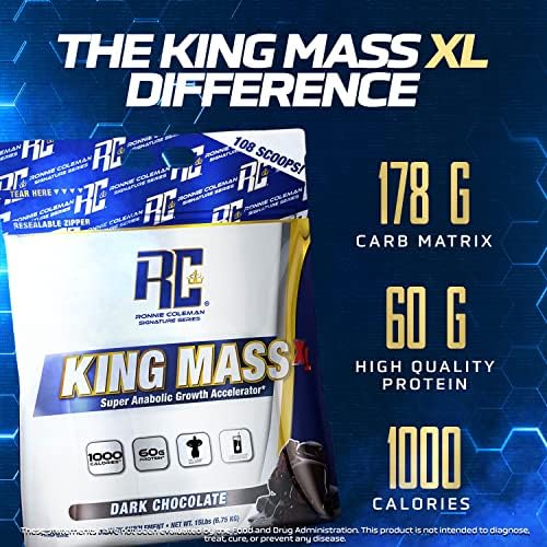 Ronnie Coleman Signature Series King Mass XL Mass Gainer Protein Powder, Muscle Gainer - AB Mystery