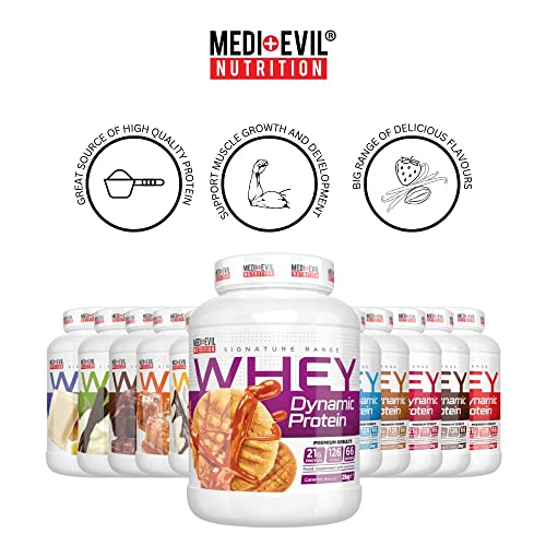 Medi-Evil Nutrition Whey Dynamic Protein, Cookies and Cream Flavour, 2kg, 66 Servings Medi-Evil Nutrition