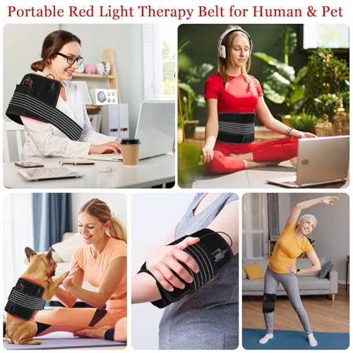 Yofalo 660nm LED Red Light and 850nm Near Infrared Red Light Therapy Belt Device for Body Pain Waist - AB Mystery