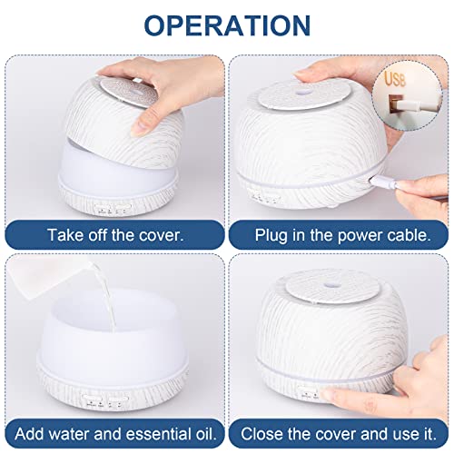 SEEDSEEL 300ML Essential Oil Diffuser, Remote Control Cool Mist Air Aromatherapy Diffuser - AB Mystery