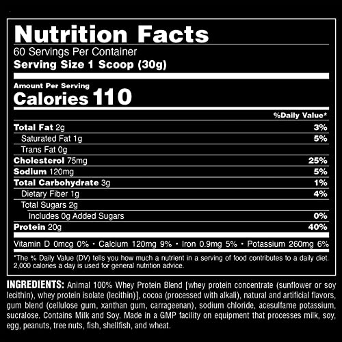 Animal 100% Whey Protein Powder – Whey Blend for Pre- or Post-Workout, Recovery - AB Mystery