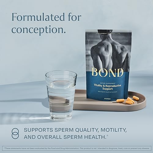 BOND Vitality: All-in-One Male Fertility Supplement - CoQ10, Vitamin B12, Vitamin C, Vitamin D, Catalase BOND