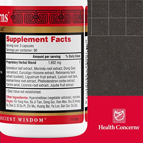 Health Concerns Three Immortals - Menopause Relief - Kidney & Heart Health Supplement - 270 Capsules - AB Mystery