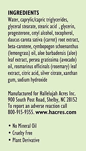 Hallelujah Diet – Balanced Woman Moisturizing Body Cream, Natural Progesterone Cream For Women - AB Mystery