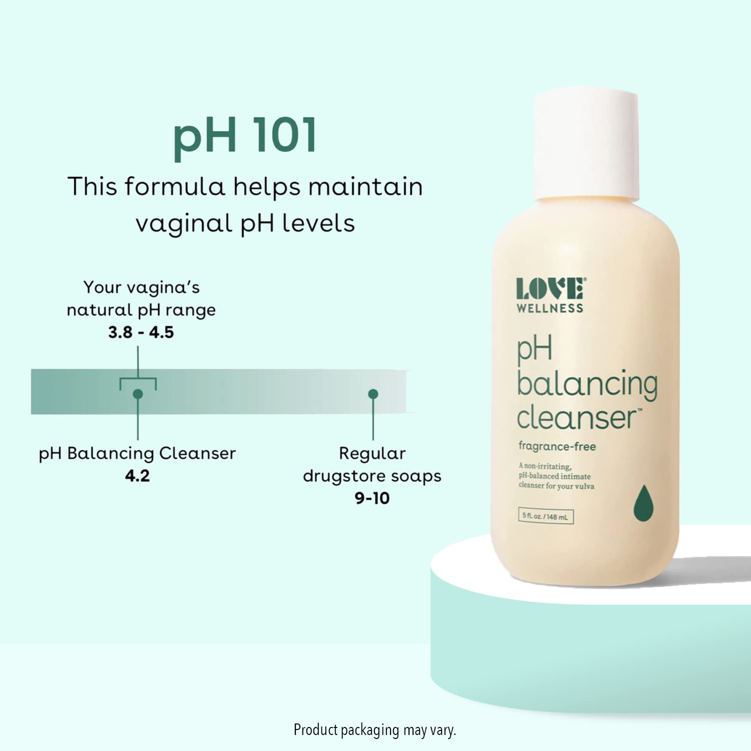 Love Wellness Feminine Wash for Women, pH Balancing Cleanser | Fragrance-Free | Vaginal Soap - AB Mystery