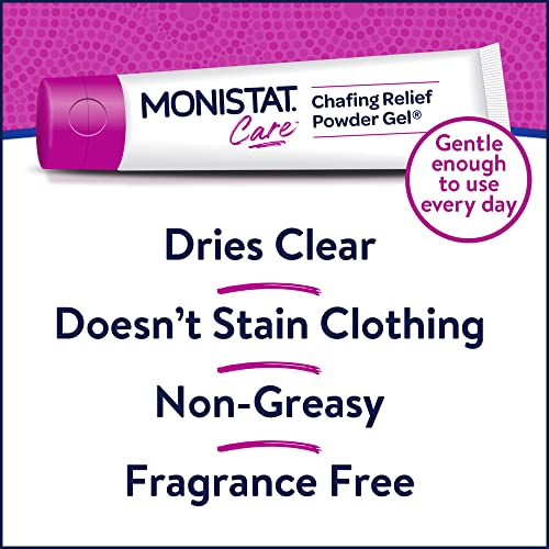 Monistat Chafing Relief Powder Gel, Anti-Chafe Protection, Fragrance Free Chafing Gel, 1.5 Oz, 1 Pack - AB Mystery