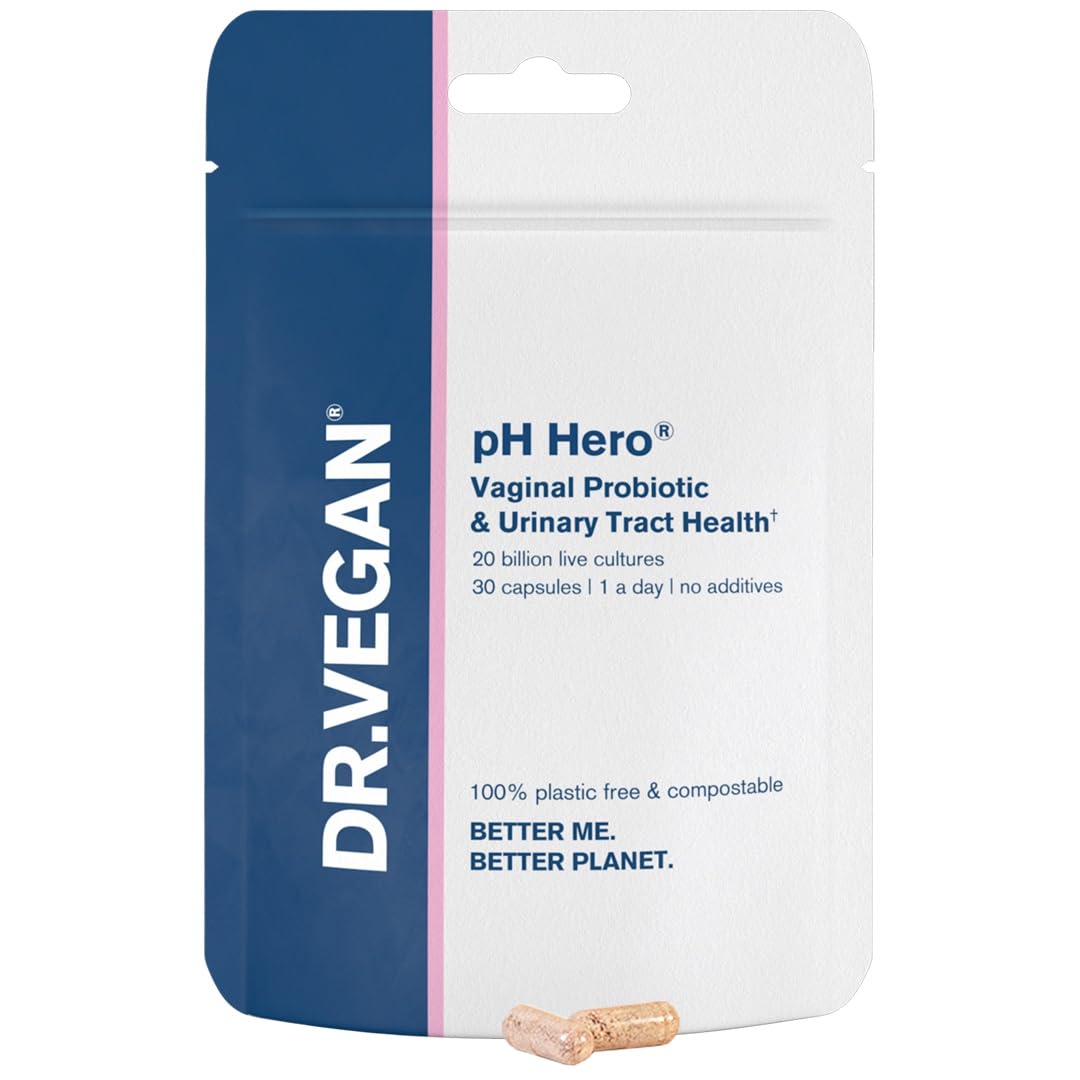 DR.VEGAN | pH Hero | Supports Balanced Vaginal Flora | 50bn CFU | Cranberry | Sea Buckthorn