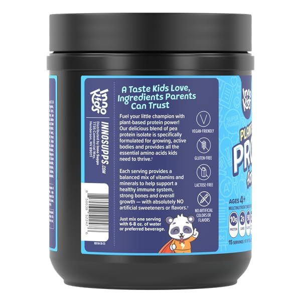 InnoSupps Fruity Donut Plant-Powered Protein for Kids: Essential Nutrients, Delicious - AB Mystery