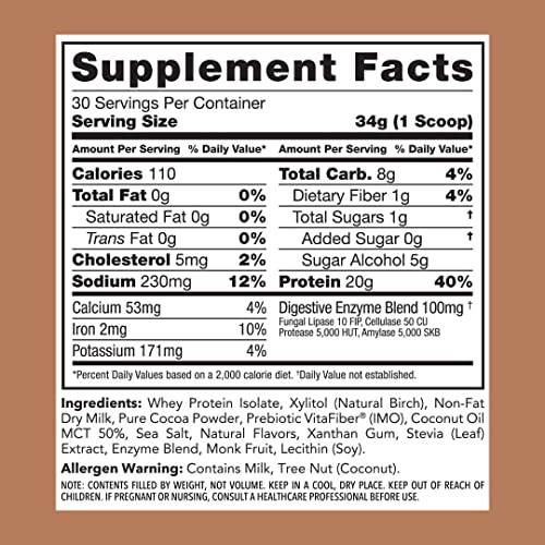 Clean Simple Eats Chocolate Brownie Batter Whey Protein Powder, Natural Sweetened - AB Mystery