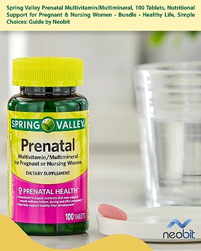 Spring Valley Prenatal Multivitamin/Multimineral, 100 Tablets, Nutritional Support Neobit