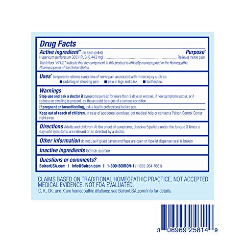 Boiron Hypericum Perforatum 30C Homeopathic Medicine for Relief from Nerve Pain, Toothaches - AB Mystery