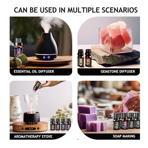 KMSCO Essential Oils Set -Top 16(0.33Fl Oz) Organic Plant Natural Fragrance Scents Blends Oil - AB Mystery