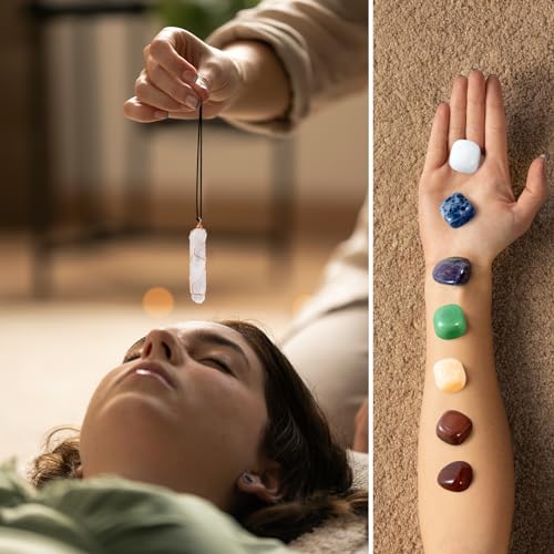 WVIOUOPU Healing Crystals and Chakra Stones Set - 13 Pcs Real Raw Healing Chakra Stones - AB Mystery