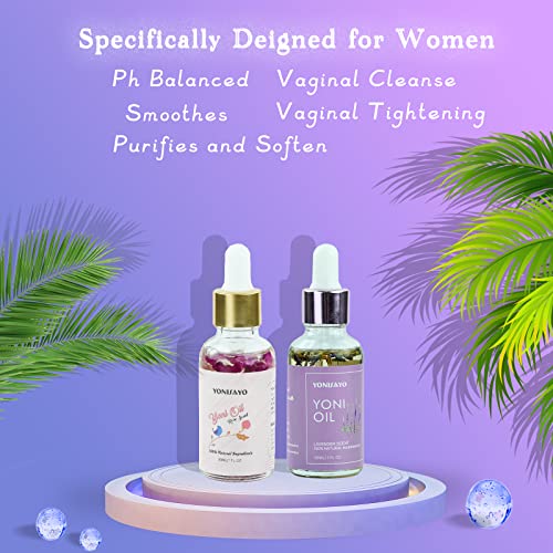 2 Packs Yoni Oil for Women, All Natural Feminine Oil Intimate Deodorant for Women, Remove Odor, Ph Balanced - AB Mystery