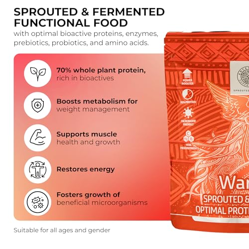 ANCESTRAL SUPERFOODS: Vegan Superfood Protein Powder, Gluten-Free Alkaline Fibre Supplement ANCESTRAL SUPERFOODS SPROUTED FOR LIFE