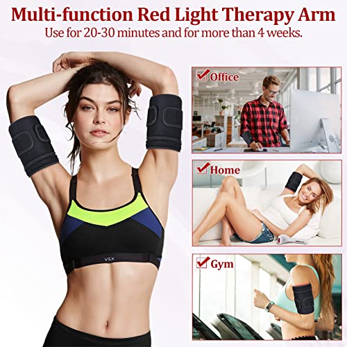 NEXTWOOD 660nm and 850nm Infrared Red Light Arm Therapy Wrap Belt with Timer & Brightness Setting Red - AB Mystery