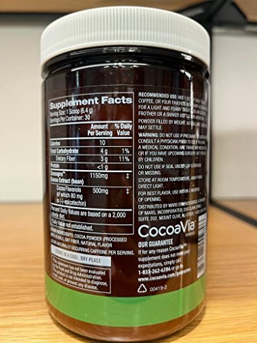 CocoaVia Cardio Health Cocoa Powder, 60 Servings, 500mg Cocoa Flavanols - AB Mystery