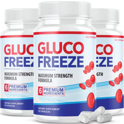 (3 Pack) Glucofreeze Pills - Official Formula Gluco Freeze Pills - Glucofreeze Pills Sugar
