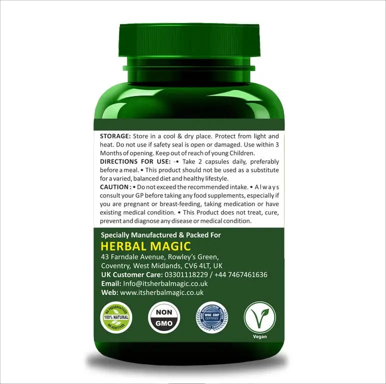 Herbal Magic's Pure & Natural Blend - Collagen Builder Capsules x 60 - Made from 17 Fruits - AB Mystery