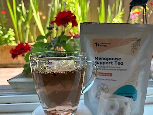 1Balance Living Menopause Support Tea: Cooling Hibiscus Mint, Perimenopause - AB Mystery