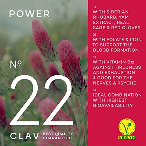CLAV® Natural Hormone Balance for Women - PMS Relief with Siberian Rhubarb, Wild Yam & Vitex Berry - AB Mystery