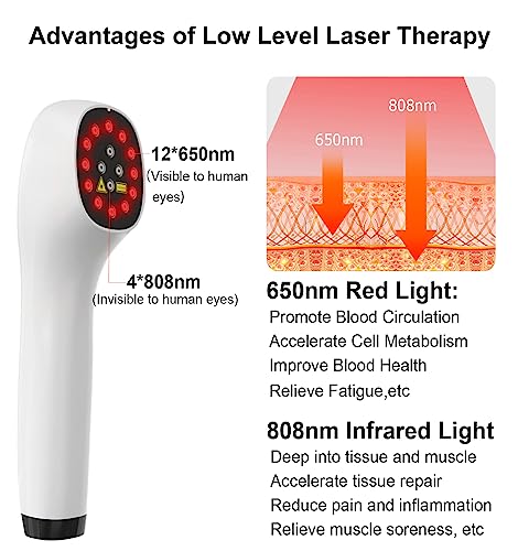 iKeener Handheld Light Therapy for Pain Relief,Portable Low-Level Light Therapy for Dogs and Humans - AB Mystery
