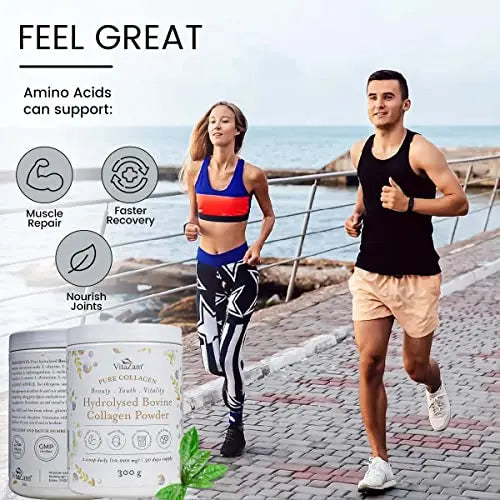 Vitazam Bovine Collagen Peptides - Hydrolyzed Type 1 & 3 Collagen Powder Protein Supplement for Healthy - AB Mystery