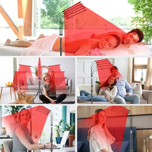 Red Light Therapy Lamp, 150 LEDs Infrared Light Therapy with Adjustable Stand - 660nm Redlight - AB Mystery
