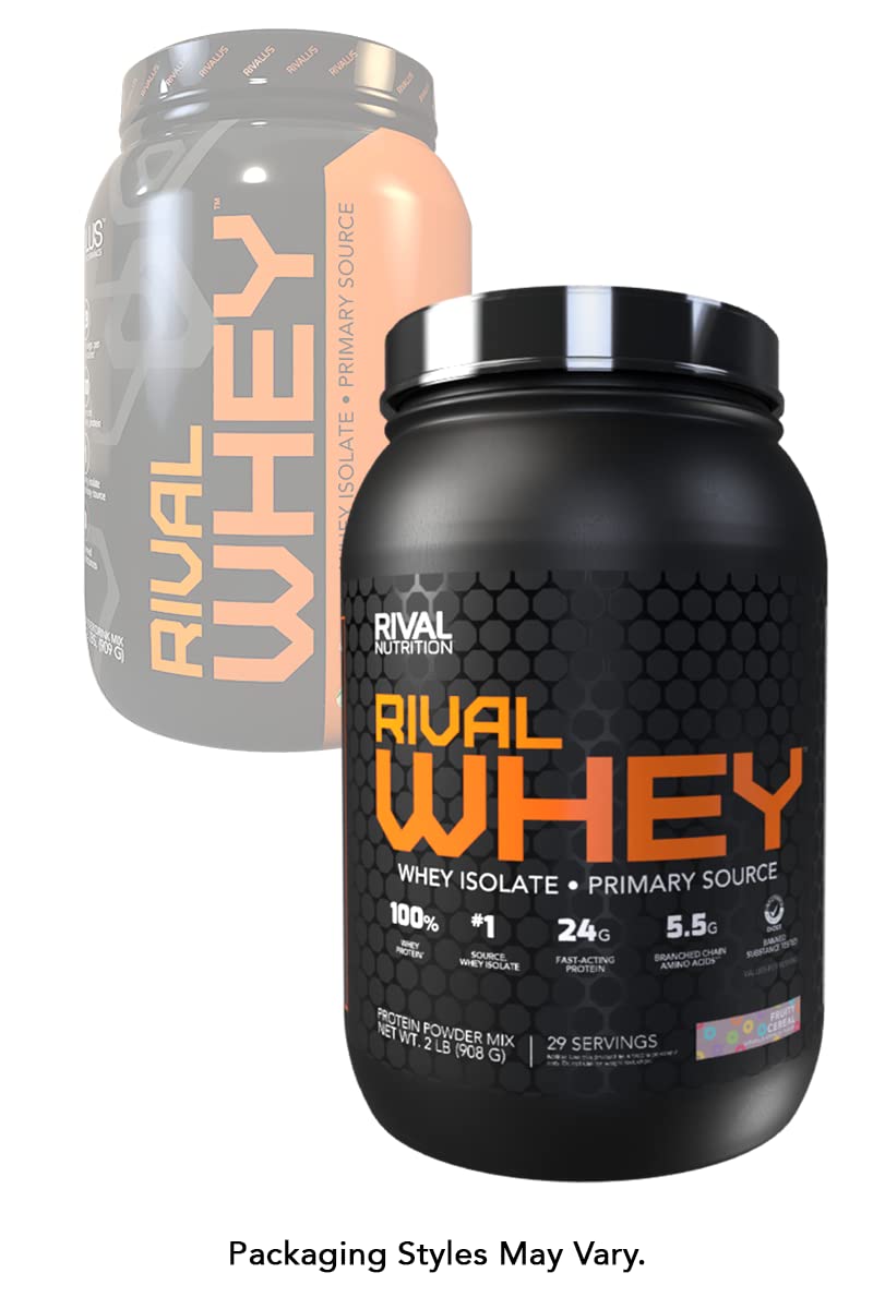 Rivalus Rivalwhey – Fruity Cereal 2lb - 100% Whey Protein, Whey Protein Isolate Primary - AB Mystery