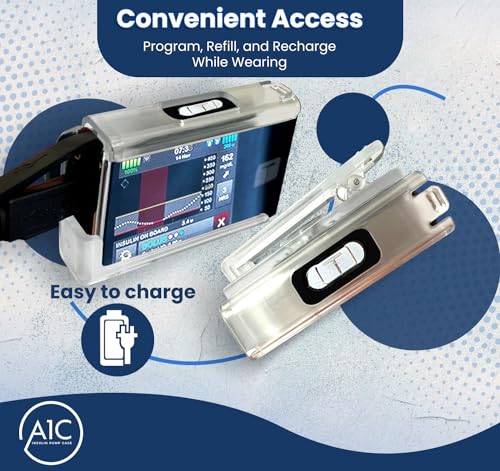 (2023-24 Model) A1C Pump Case, 360 Rotating Case for Tandem Tslim, t:Slim X2, t:Slim G4