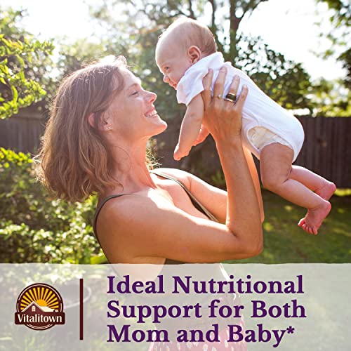 VITALITOWN Prenatal Vitamin, with Omega-3 DHA, Folate, Iron, VIT C, D3, Calcium, Zinc, Choline VITALITOWN