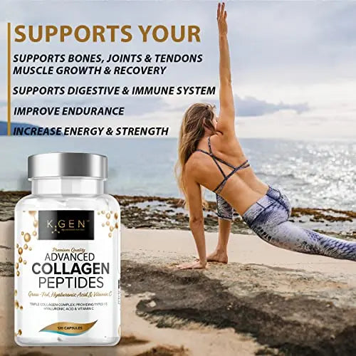 Pure Collagen Supplements Capsules Grass Fed Advanced Multi Collagen Peptides - AB Mystery