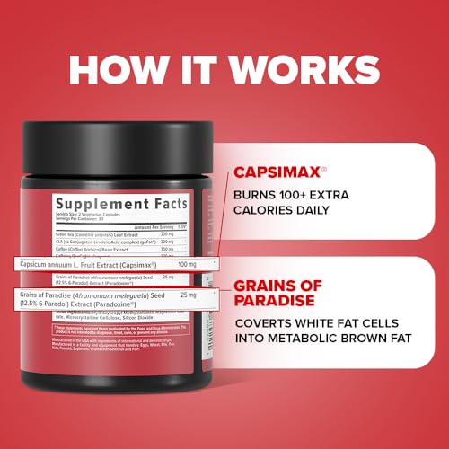 Inno Shred - Day Time Fat Burner | 100mg Capsimax, Grains of Paradise, Organic Caffeine - AB Mystery