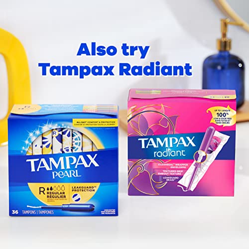 Tampax Pearl Tampons Super Plus Absorbency, with Leakguard Braid, Unscented, 50 Count - AB Mystery