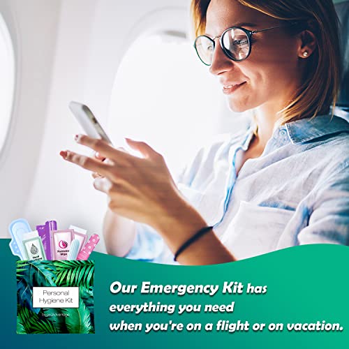 3 x Menstrual All-in-One Kits - Assorted Colors | Convenience on The Go | Single Period Kit Packs - AB Mystery