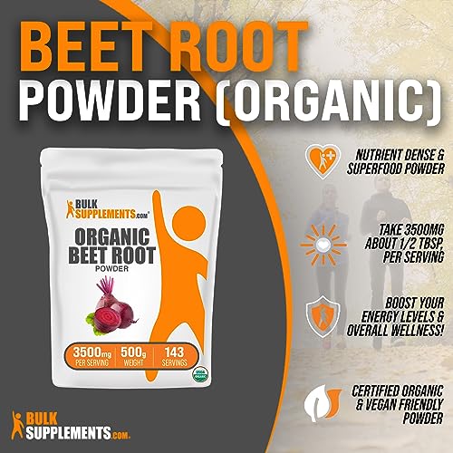BULKSUPPLEMENTS.COM Organic Beet Root Powder - Beet Powder Organic, Beetroot - AB Mystery