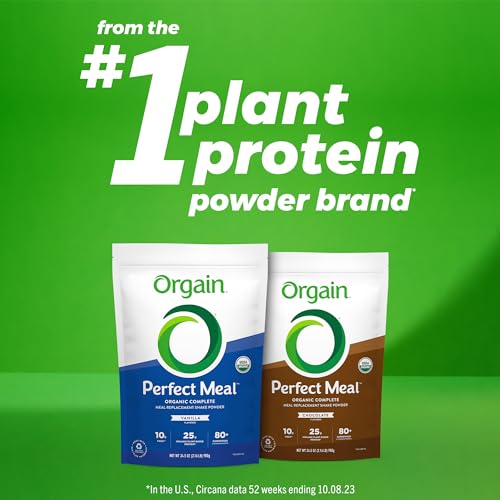 Orgain Organic Perfect Meal Replacement Protein Powder, Chocolate - 25g Plant Based - AB Mystery