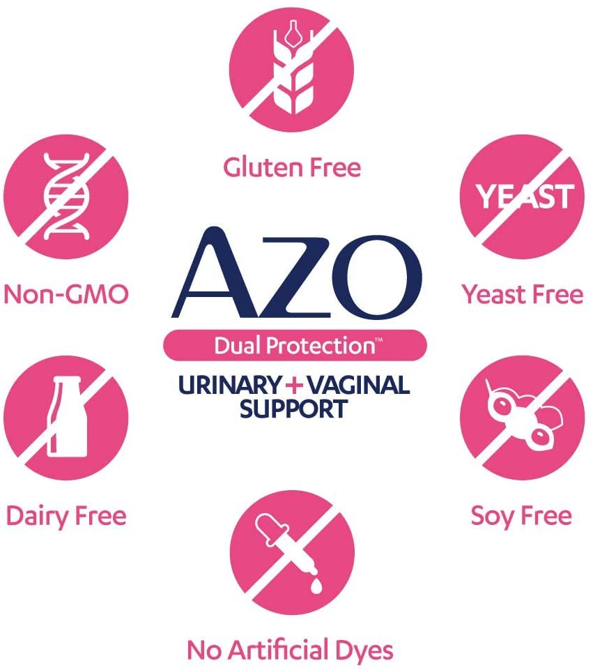 AZO Boric Acid Vaginal Suppositories, 30 Count + AZO Dual Protection, 30 Count, Urinary + Vaginal Support* - AB Mystery