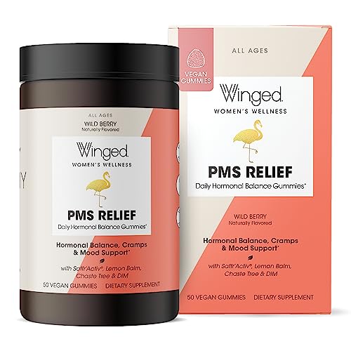 Winged Wellness PMS Relief Vitamins - Daily Hormonal and Balance and PMS Symptom Relief - AB Mystery