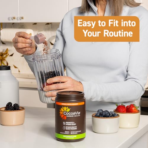 CocoaVia Cardio Health Cocoa Powder, 60 Servings, 500mg Cocoa Flavanols - AB Mystery
