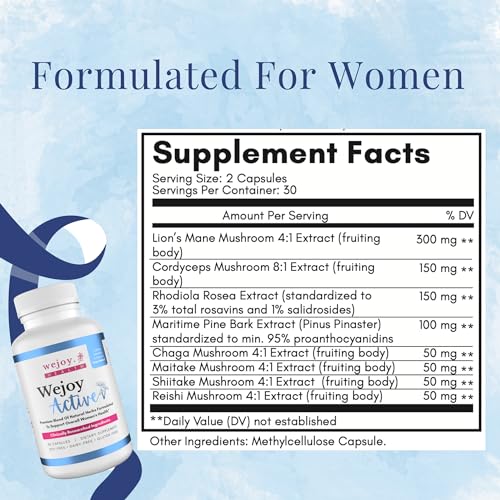 WEJOY. Active - Helps With Brain Fog, Joint Pain, Memory, Immunity And Clarity, Menopause Supplements - AB Mystery