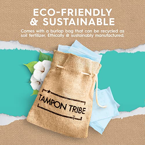 Tampon Tribe - Organic Cotton Pads with Wings for Women, Chemical-Free Breathable Sanitary Pads - AB Mystery