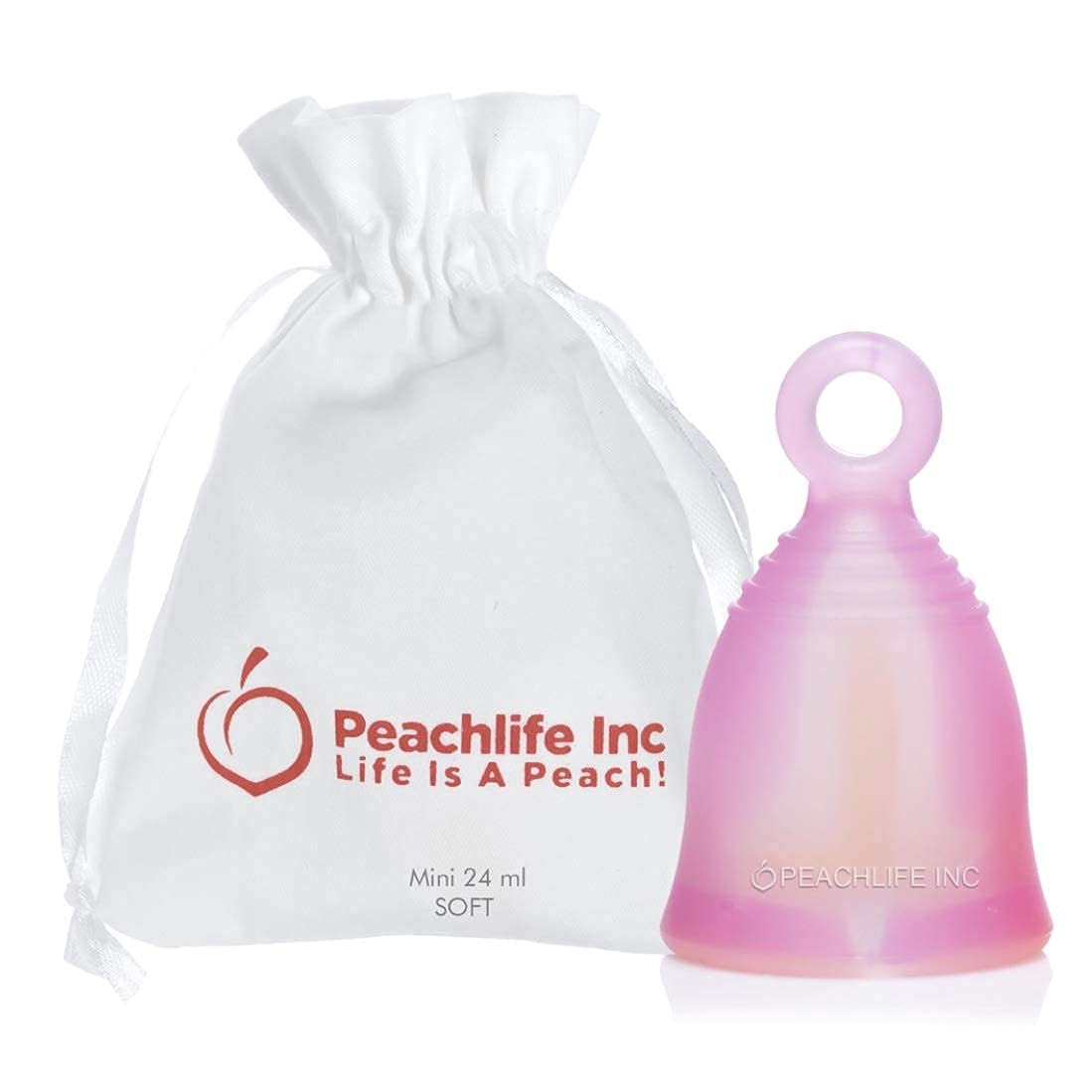 Peachlife Boric Acid Suppositories and Small Soft Menstrual Cup with Ring Pull - AB Mystery