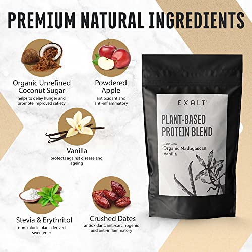 EXALT Vegan Protein Powder - 100% Plant-Based – Gluten Free - Keto Friendly EXALT