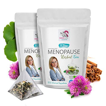 green tea for hot flashes - MENOPAUSE TEA 28 days, non gmo, 100% all natural herbal, caffeine free