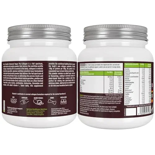 Vegan Collagen Powder, Plant-Based Peptide Protein Supplement with Glycine, 21 Amino Acids & Vitamin C, Complete Collagen - AB Mystery