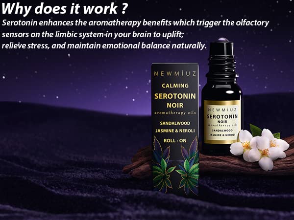 Calm Roll on Essential Oil Stress Relief Sandalwood Jasmine Destress Relaxation Calming Rolle - AB Mystery