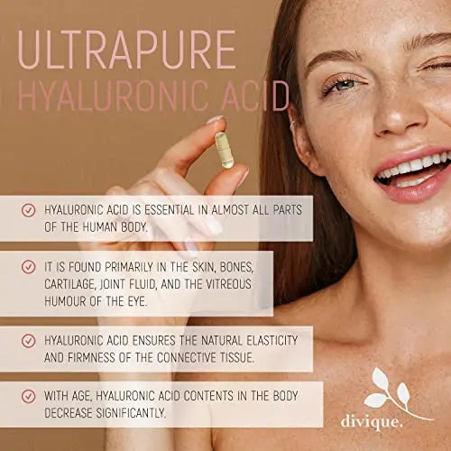 Collagen Capsules Divique Collagen Hyaluron 1500mg Collagen Peptides Type 1, 2, 3, 5, 10 - AB Mystery