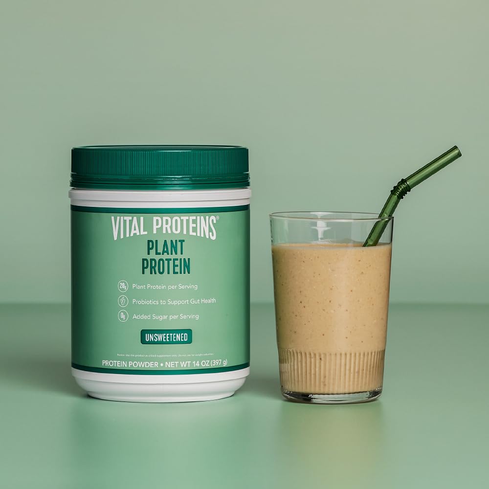 Vital Proteins Collagen Peptides Powder, 9.33 oz Unflavored + 14 oz Unsweetened Plant - AB Mystery